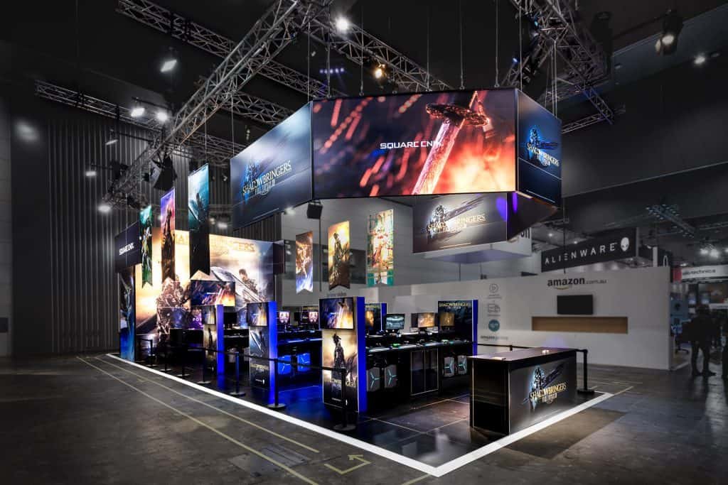 SquareEnix custom exhibition stand at PAX 2019 by Expocentric.com.au