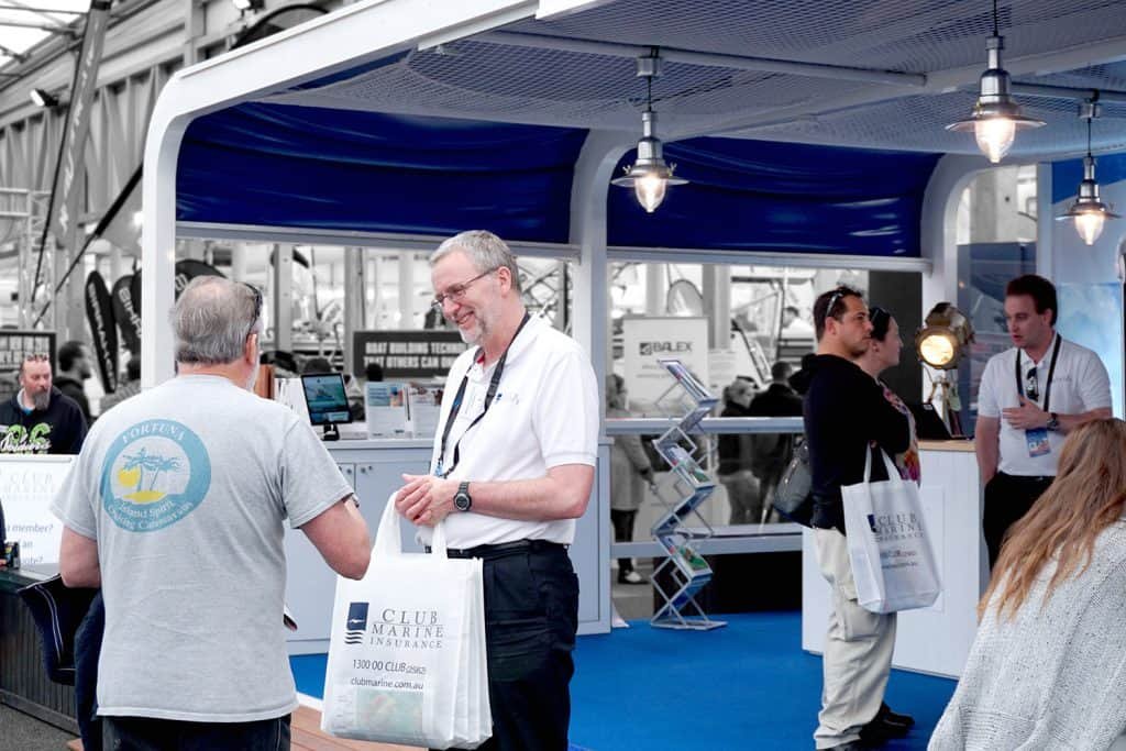 Club Marine brand activation using AirClad by Expocentric.com.au