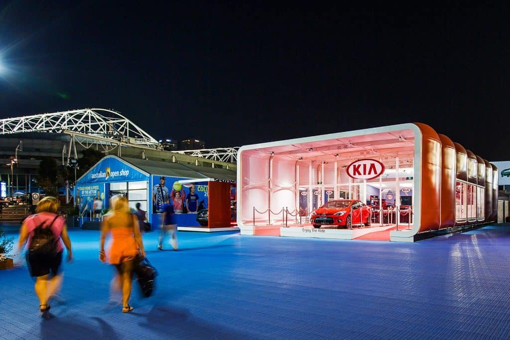 Kia AirClad outdoor event activation by Expocentric.com.au