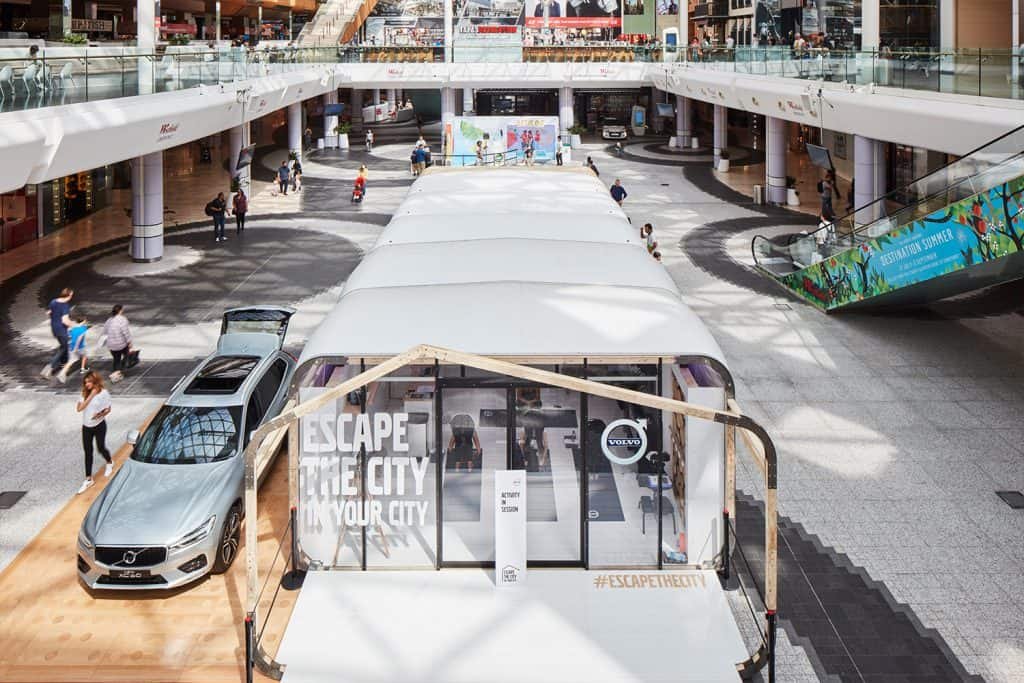 Volvo shopping centre activation setup photo by Expocentric.com.au