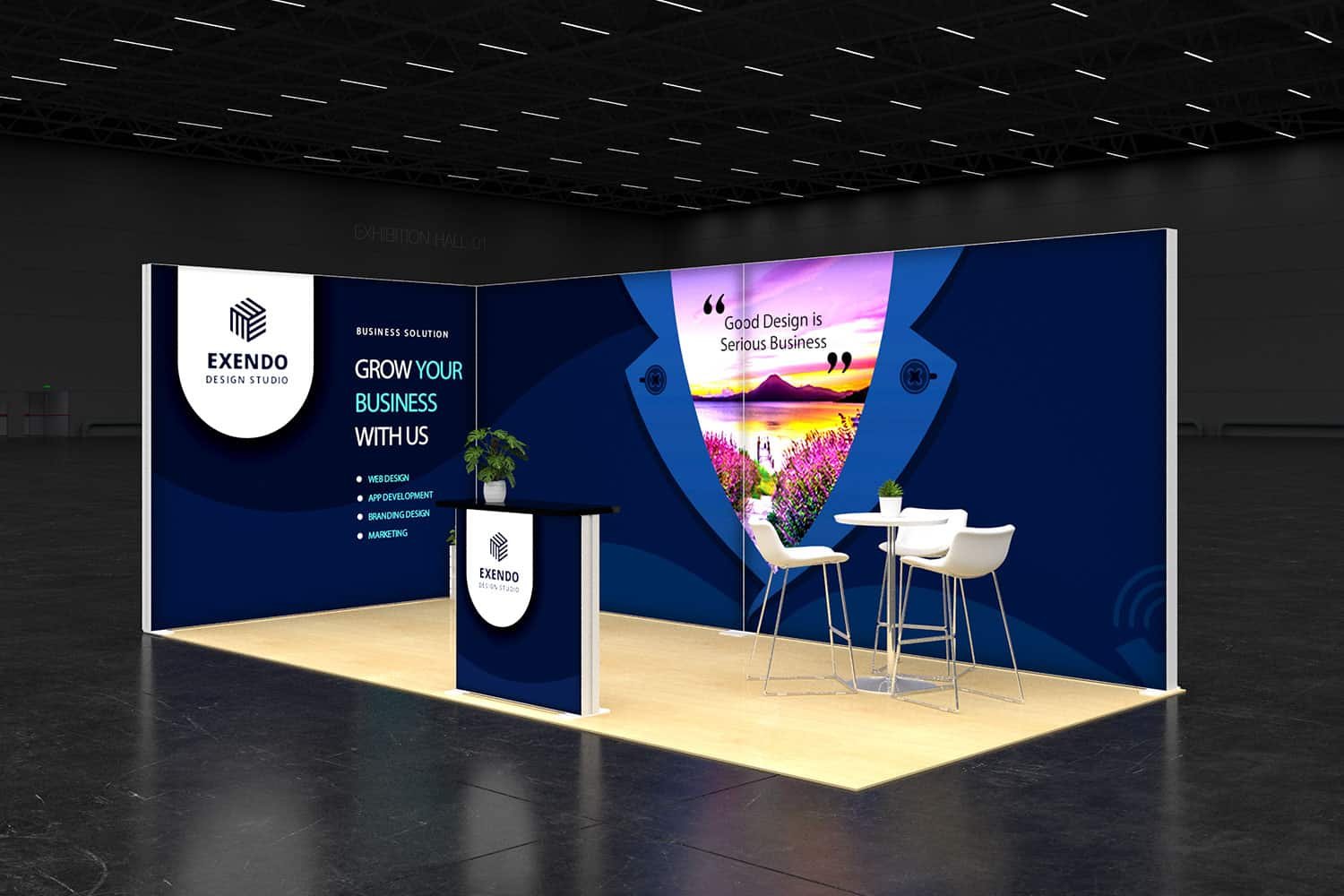 Exhibition stand package Design 4 by Expocentric.com.au