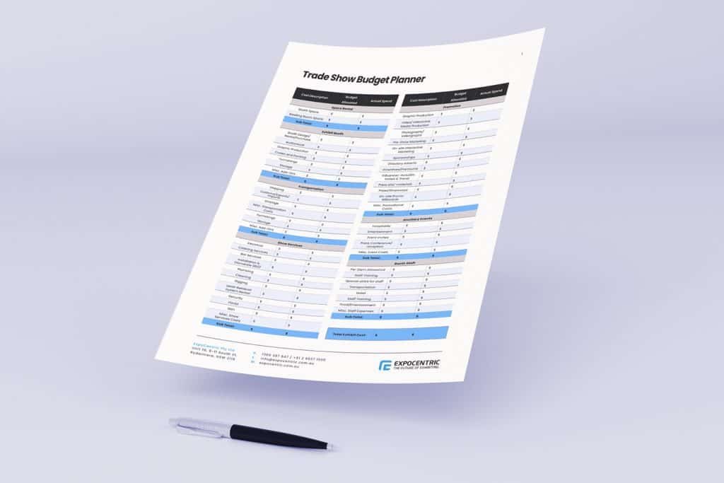 Use Our Exhibition Budget Template For Your Next Event blog article featured image by Expocentric.com.au