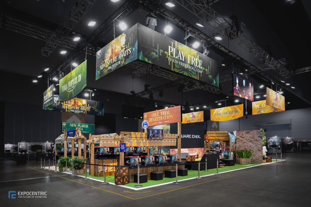 Square Enix’s Immersive Exhibition Stand at PAX 2024 featured image by expocentric.com.au