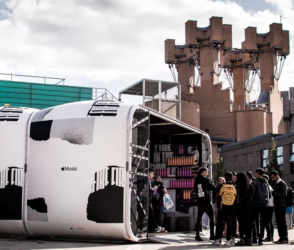 Apple Outdoor event design, planning and management by Expocentric.com.au