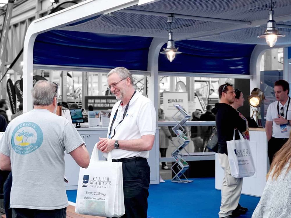 Club Marine brand activation using AirClad by Expocentric.com.au