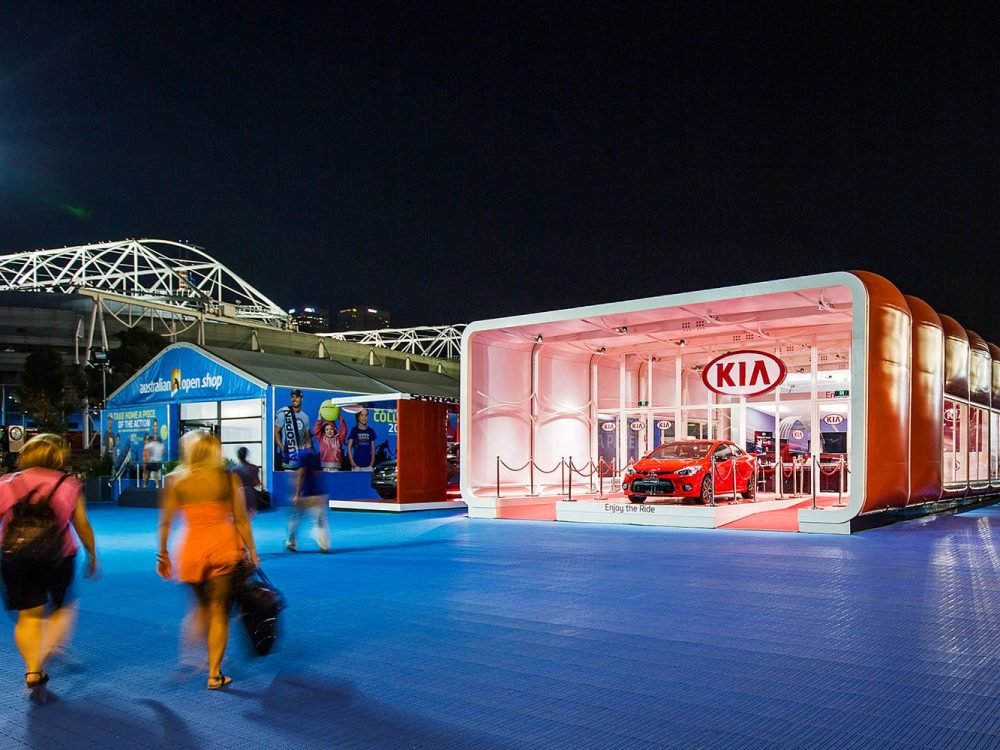 Kia AirClad outdoor event activation by Expocentric.com.au