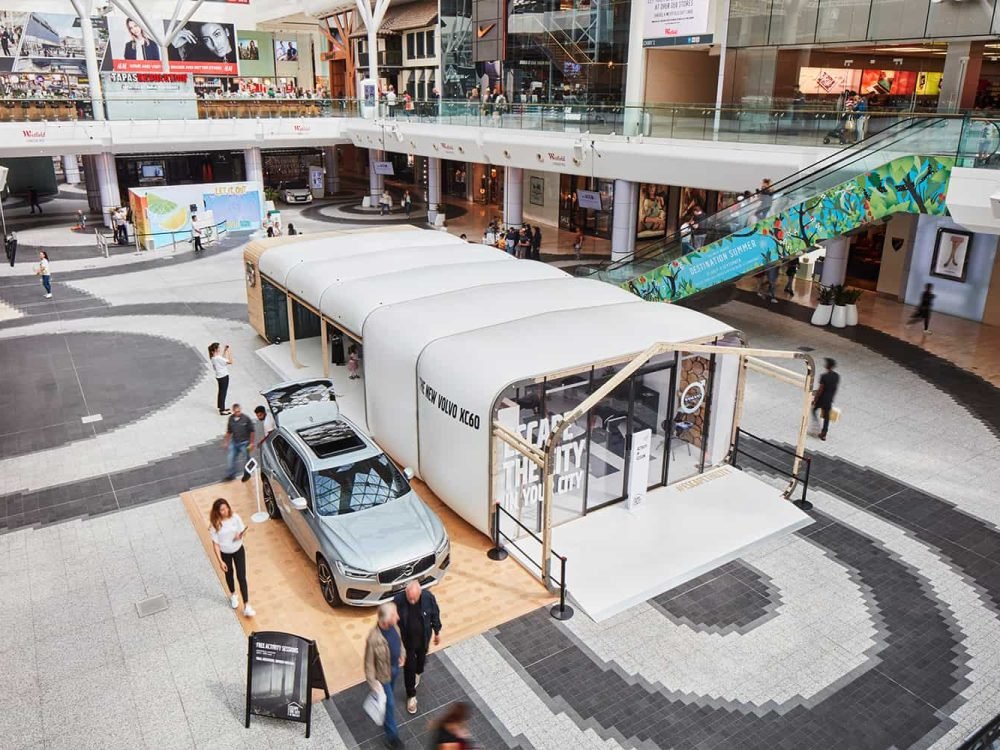 Volvo shopping mall display by Expocentric.com.au