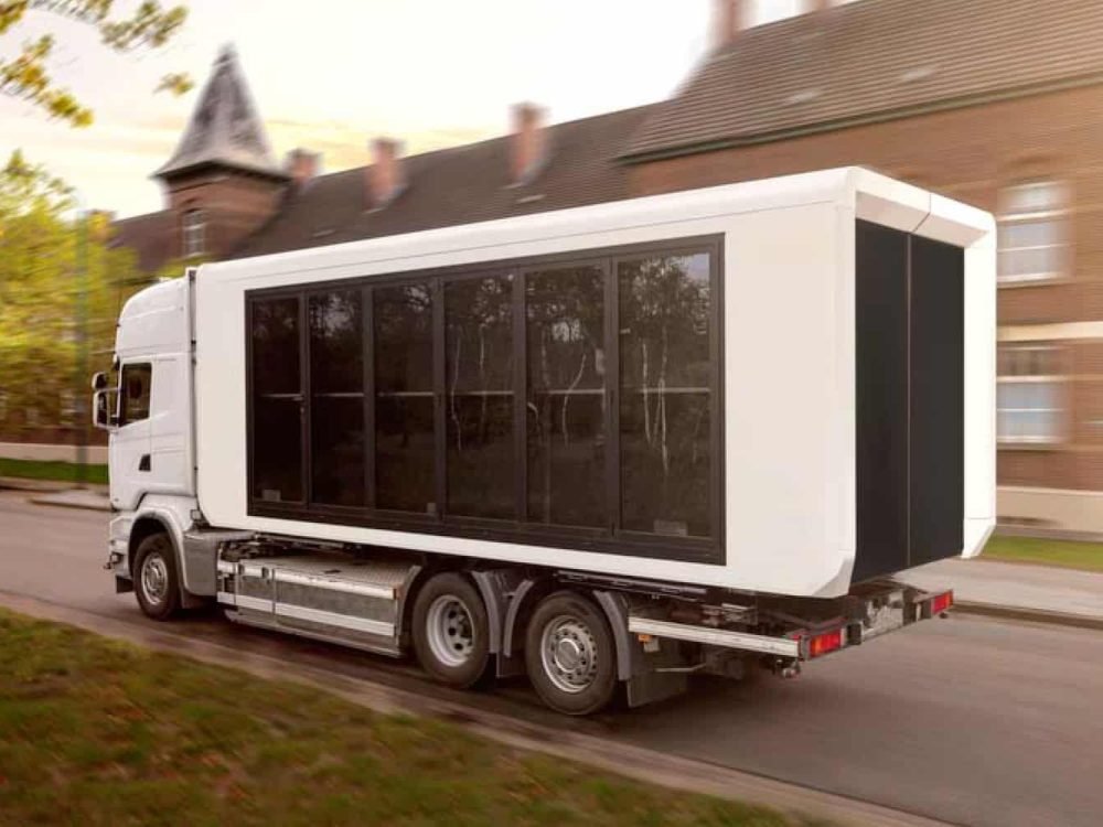 Portable roadshow trailer by Expo Centric